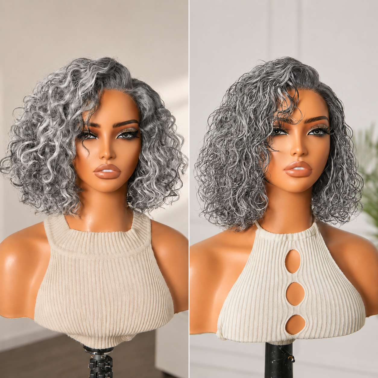 Ready-to-Wear Glueless Curly Bob Wig